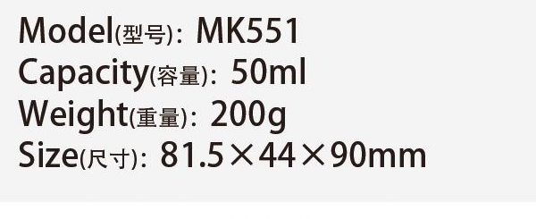 Original catalog specifications for MK551